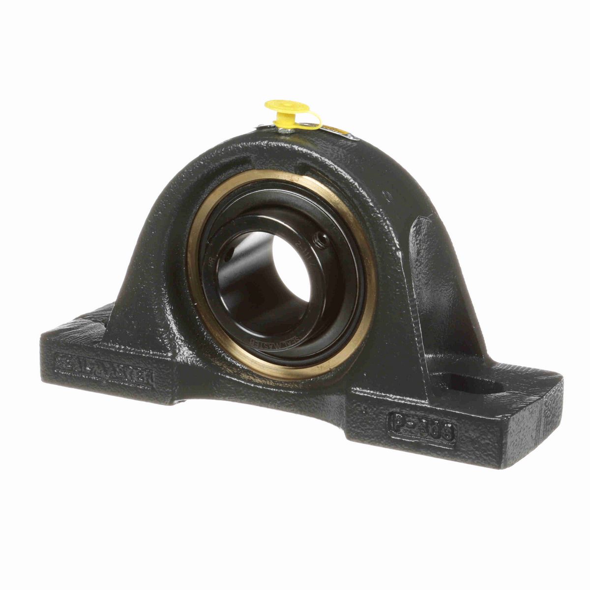 Sealmaster Mounted Cast Iron Two Bolt Pillow Block Ball Bearing - 52100 Bearing Steel, Black Oxided - Setscrew Lock - Air Handling Housing Fit, Noise Tested - EMP-27 CXU