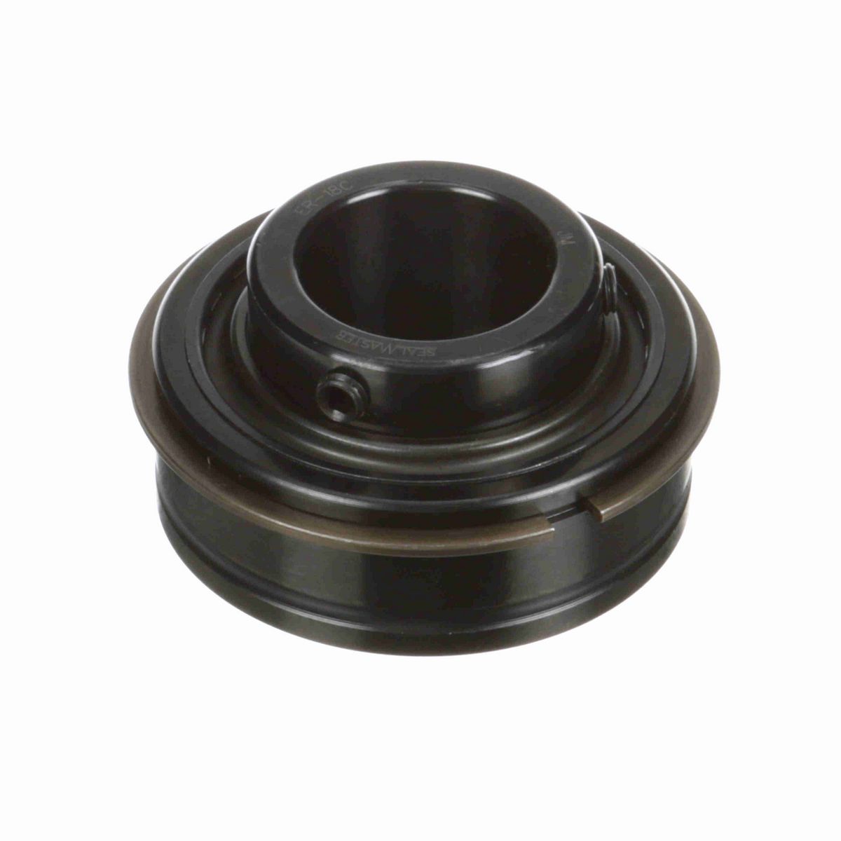 Sealmaster Mounted Insert Only Ball Bearing - 52100 Bearing Steel, Black Oxided - Setscrew Lock - ER-18C