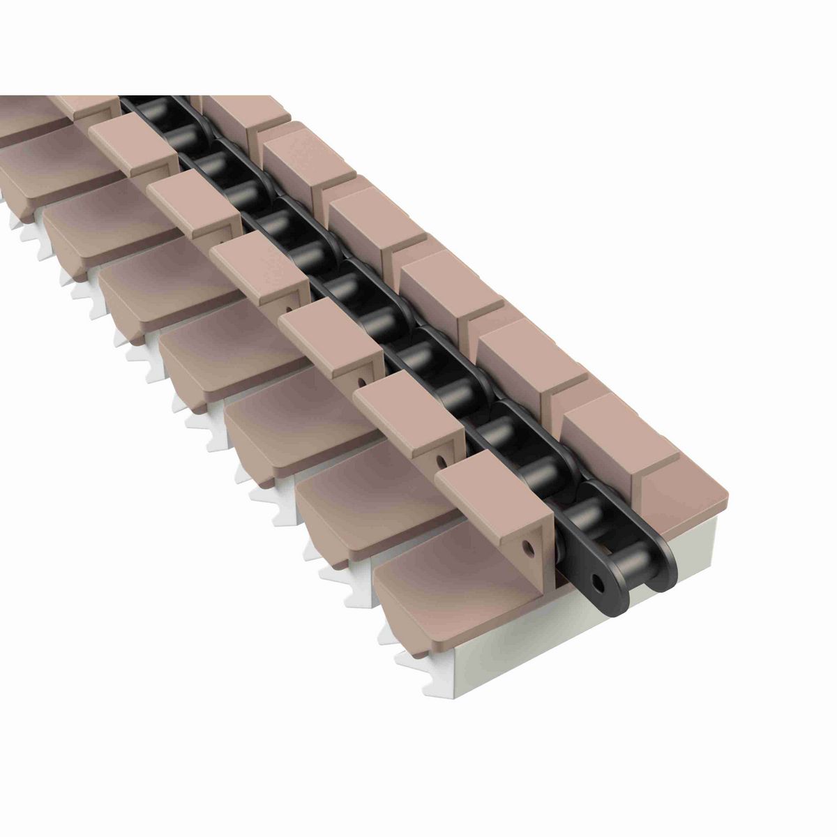 Rexnord 1873TAB SideGrip™ Side-flexing, Material: Tan Low Friction, Width: 3.75in, Pitch: 1.5in - 81451514