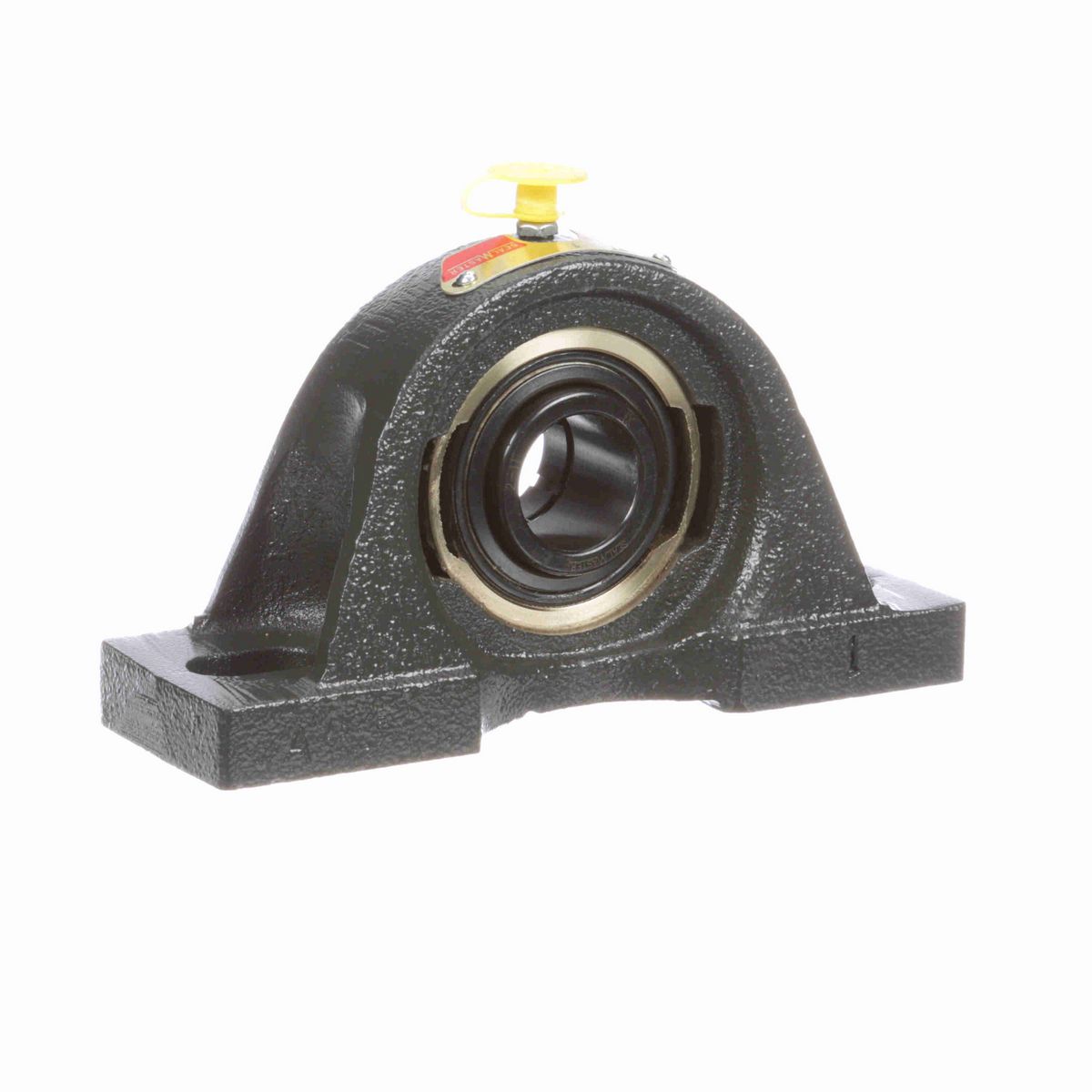 Sealmaster Mounted Cast Iron Two Bolt Pillow Block Ball Bearing - 52100 Bearing Steel, Black Oxided - Concentric Lock - EMP-16T