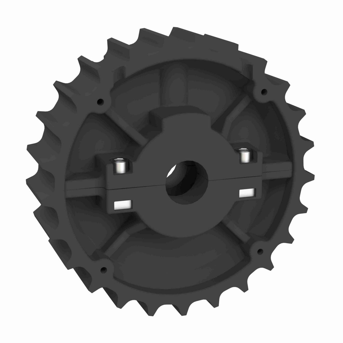 Rexnord 815 Series Split Molded Nylon Sprocket with 25 Teeth and a 1in Round Rough Stock Bore (RSB) - 614-53-ENG