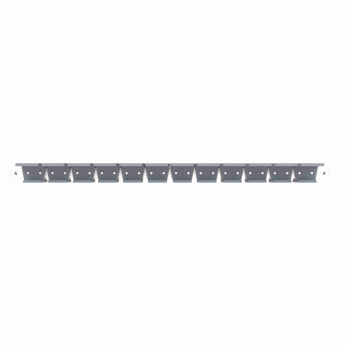 Rexnord 1873TAB Side-flexing Solid Top, Material: Silver Platinum Series, Width: 6in, Pitch: 1.5in - 10479435