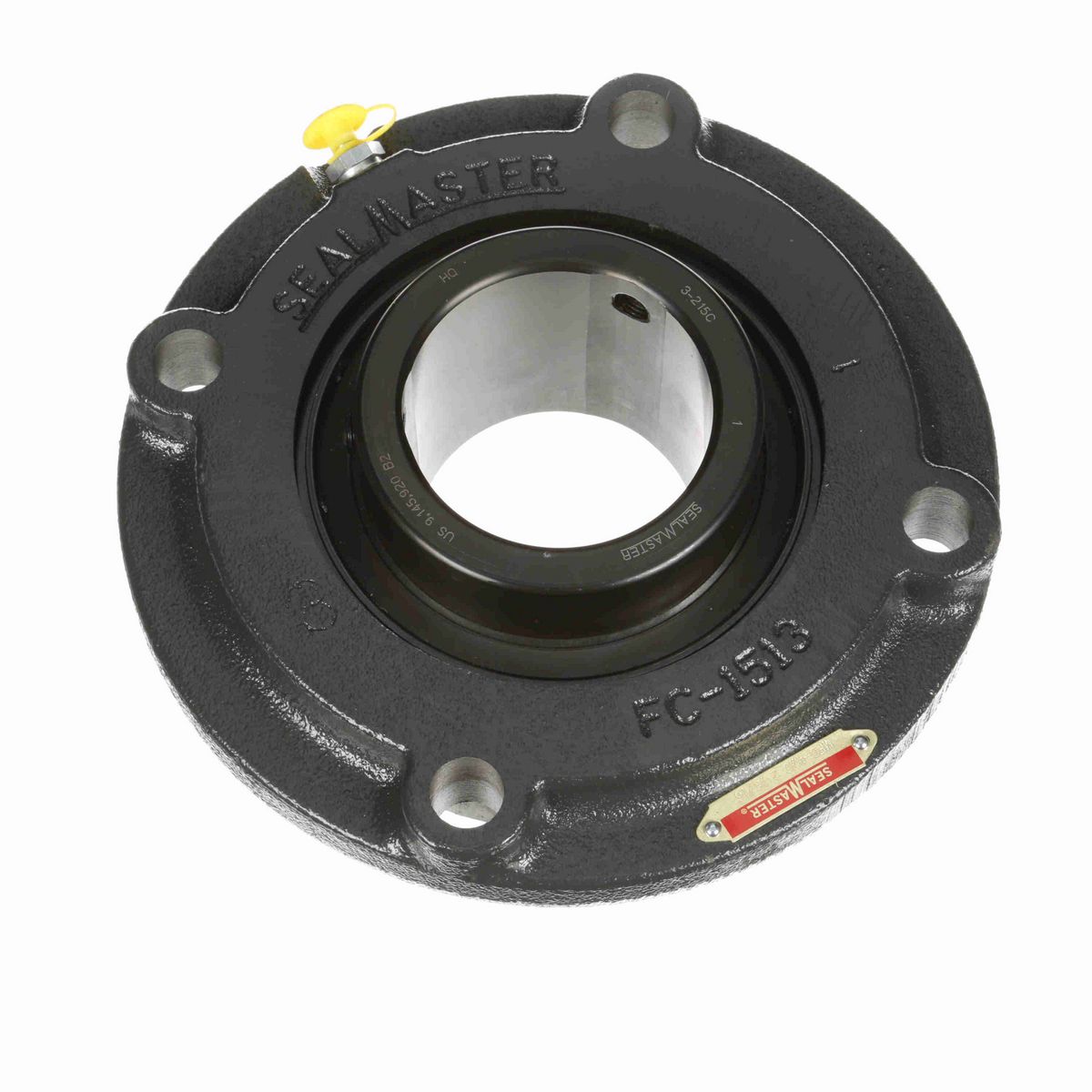 Sealmaster Mounted Cast Iron Flange Cartridge Ball Bearing - 52100 Bearing Steel, Black Oxided - Setscrew Lock - MFC-47C