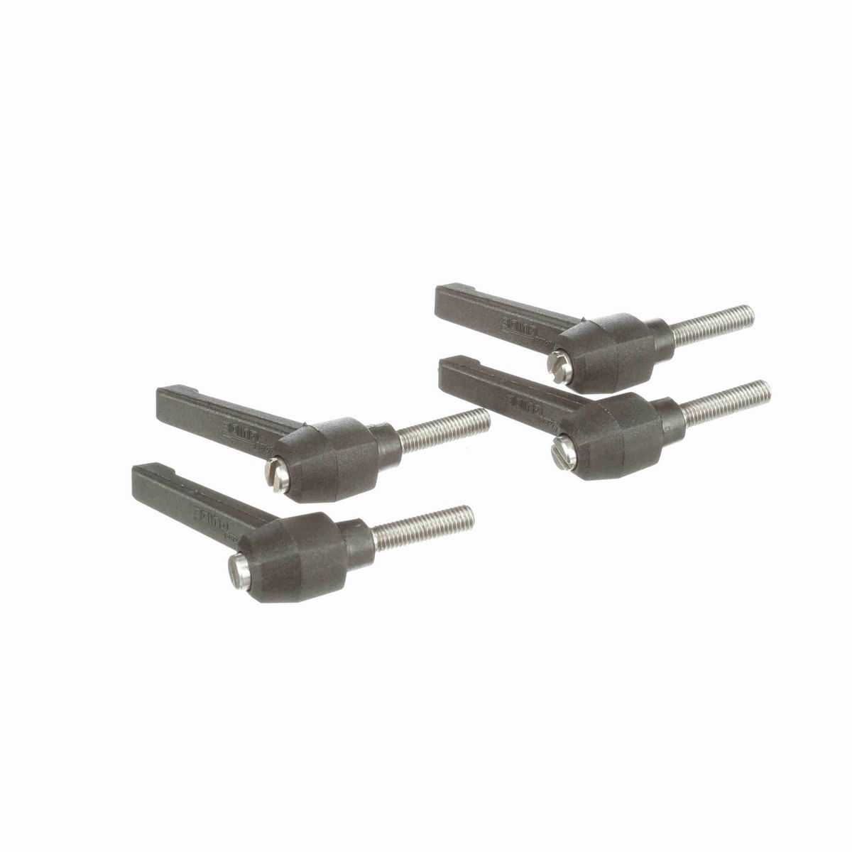 System Plast Ratchet Handle (Male); Thread: M6 x 1, Handle Length: 1.63-in Stud Length: 0.98-in, Color: Black - RH-10-BK-MSM6-25