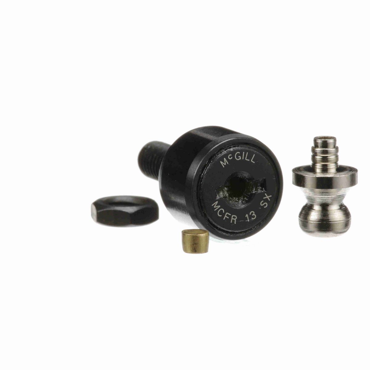 Опорный ролик с цапфой McGill CAMROL MCFR 13 SX, цилиндрический, с уплотнением, со шлицем под отвёртку, метрический