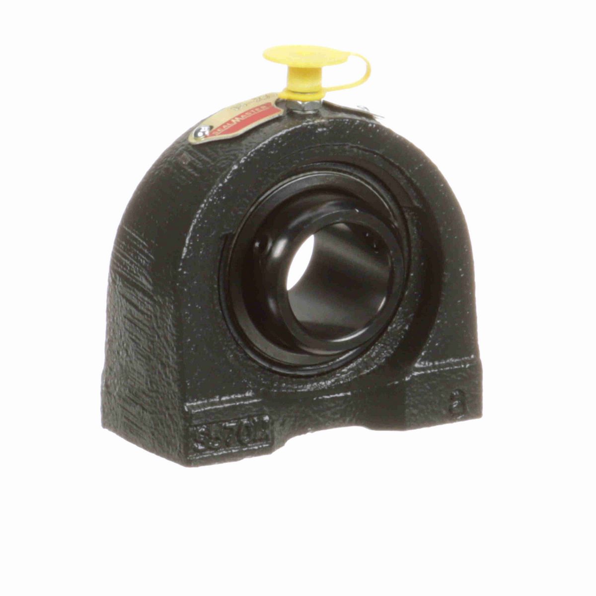 Sealmaster Mounted Cast Iron Tapped Base Pillow Block Ball Bearing - 52100 Bearing Steel, Black Oxided - Setscrew Lock - TB-205