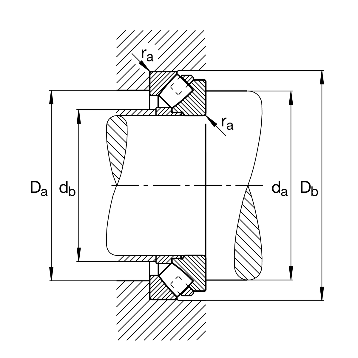 Упорно-радиальный сферический роликоподшипник FAG 293/750-E1-XL-MB