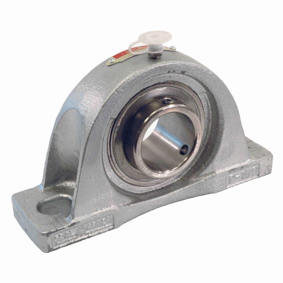 Sealmaster Mounted Flouropolymer Coated Cast Iron Two Bolt Pillow Block Ball Bearing - 52100 Bearing Steel, Phosphorus Nickel Coated - Setscrew Lock - Corrosion Resistant - CRPLF-PN16