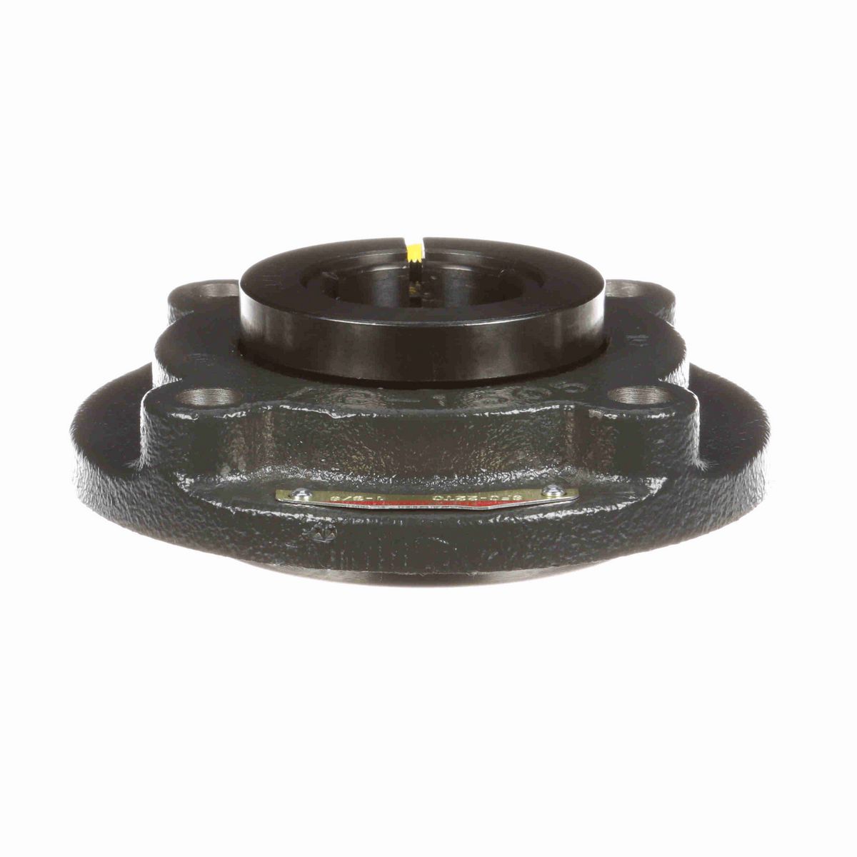 Sealmaster Mounted Cast Iron Flange Cartridge Ball Bearing - 52100 Bearing Steel, Black Oxided - Concentric Lock - SFC-22TC