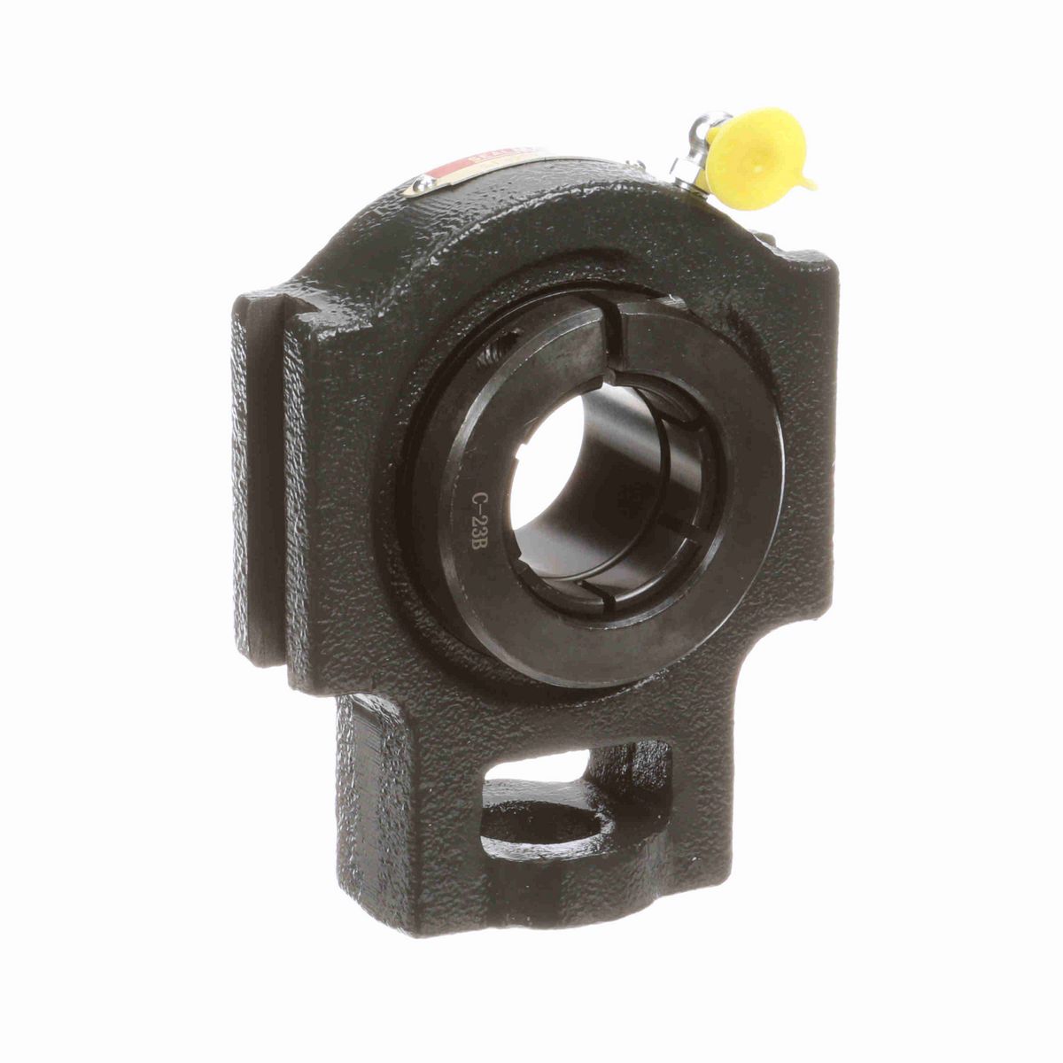 Sealmaster Mounted Cast Iron Wide Slot Take Up Ball Bearing - 52100 Bearing Steel, Black Oxided - Concentric Lock - ST-23T