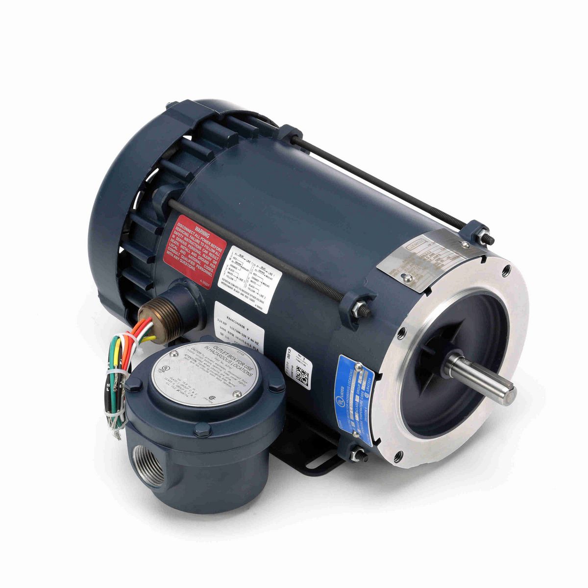 LEESON Explosion Proof Motor, 0.75 HP, 1 Ph, 60 Hz, 115/208-230 V, 3600 RPM, 56C Frame, EPFC - 116611.00
