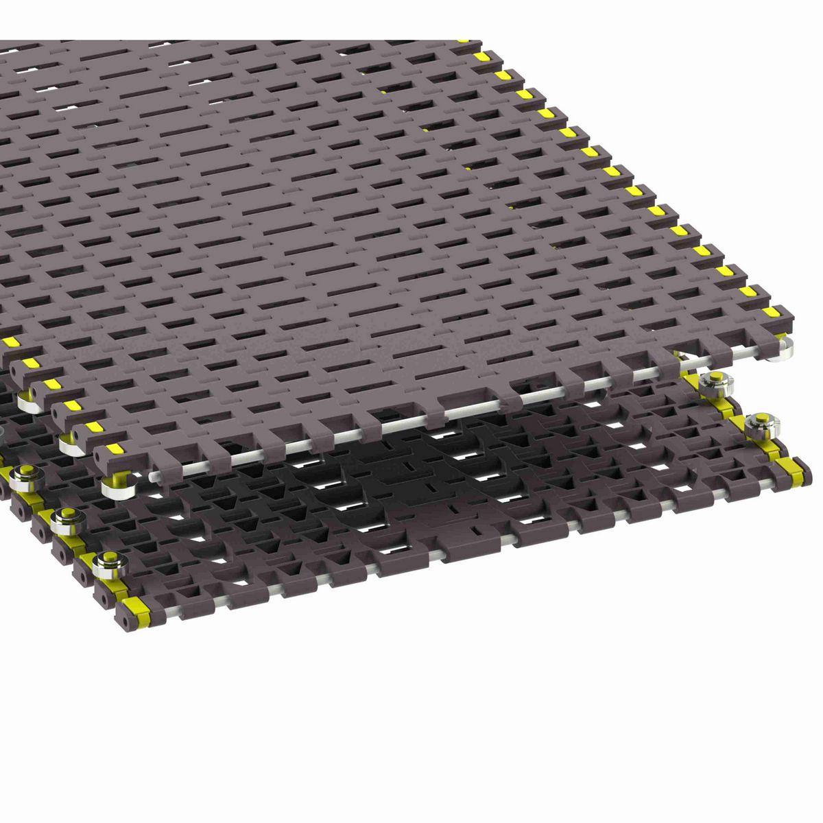 Rexnord 7956B Side-flexing Flush Grid, Material: Brown High Performance, Width: 18in, Pitch: 1.25in - 10324706