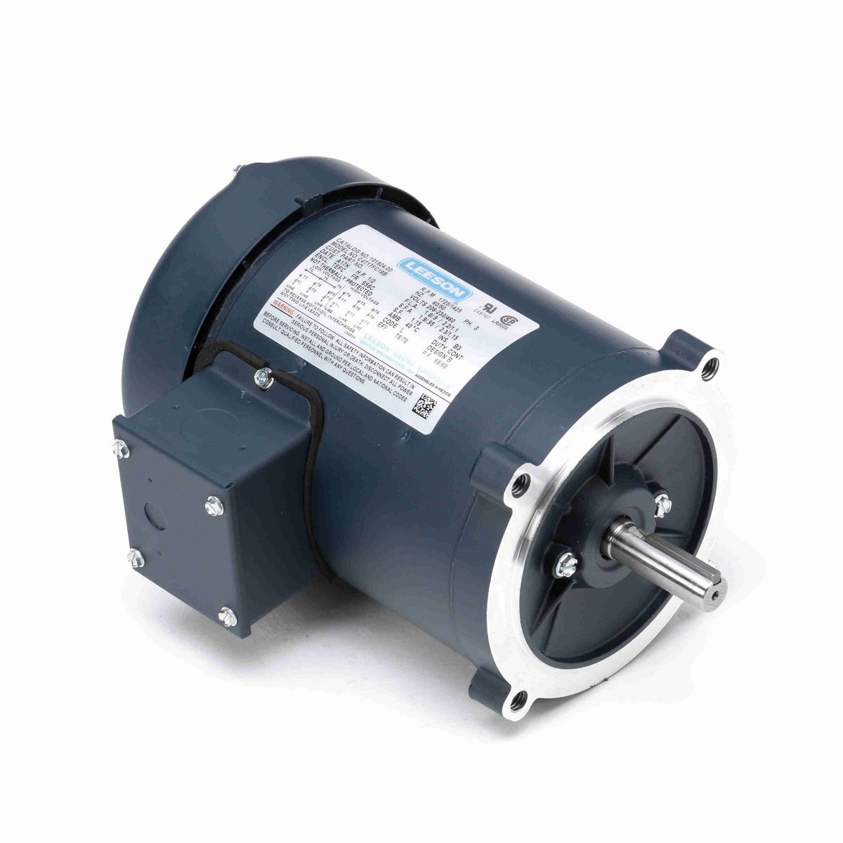 LEESON General Purpose Motor, 0.50 & 0.50 HP, 3 Ph, 60 & 50 Hz, 230/460 & 208-230/460 V, 1800 & 1500 RPM, S56C Frame, TEFC - 101924.00