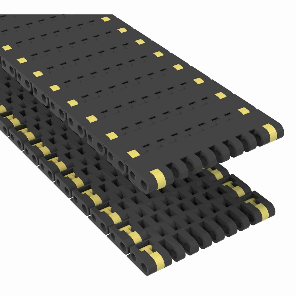 Rexnord 8505 Straight Running Solid Top, Material: Black Anti-Static, Width: 3.25in, Pitch: 0.75in - 81419861