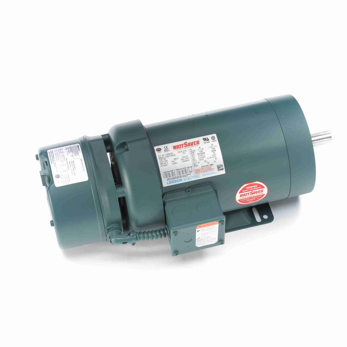 LEESON Brake Motor, 2 & 1.50 HP, 3 Ph, 60 & 50 Hz, 230/460 & 190/380 V, 1800 & 1500 RPM, 145TC Frame, TEFC - 122250.00