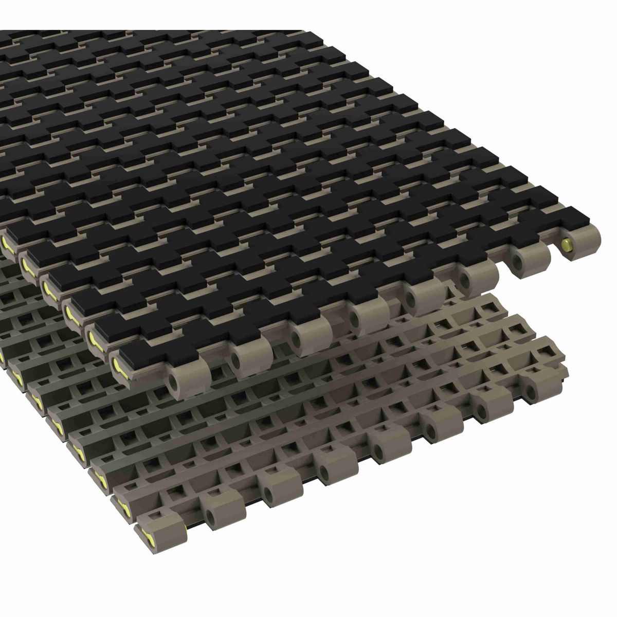 Rexnord 1505 RubberTop® Straight Running RubberTop®, Material: Grey Tough Composite, Width: 6in, Pitch: 15mm - TCF1505-6