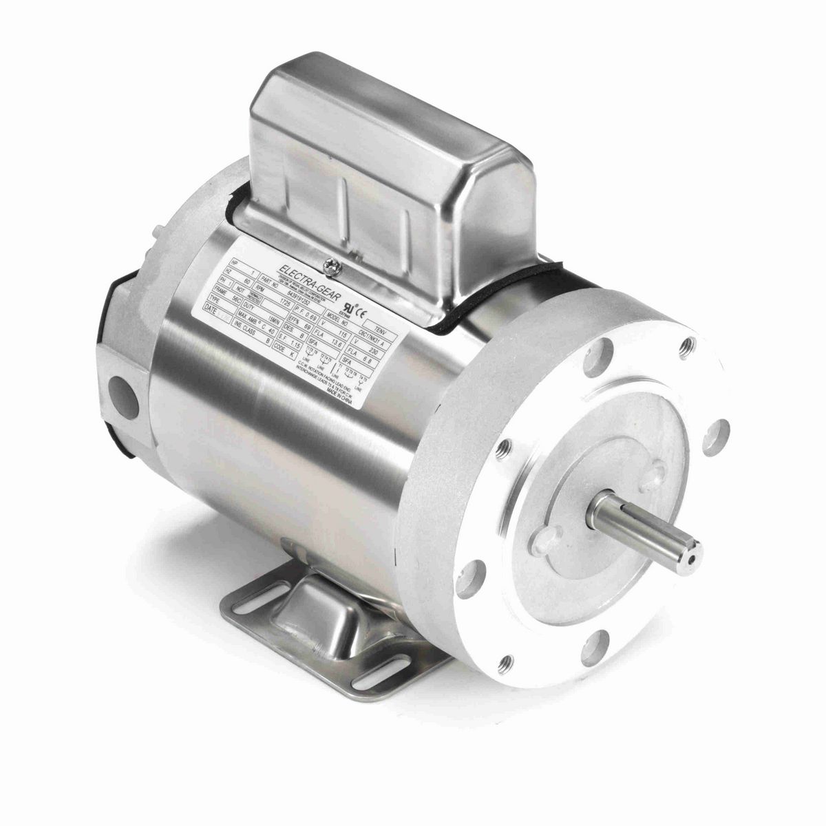 LEESON Boat Hoist Duty Motor, 1 HP, 1 Ph, 60 Hz, 115/230 V, 1800 RPM, 56C Frame, TENV - 6439191252