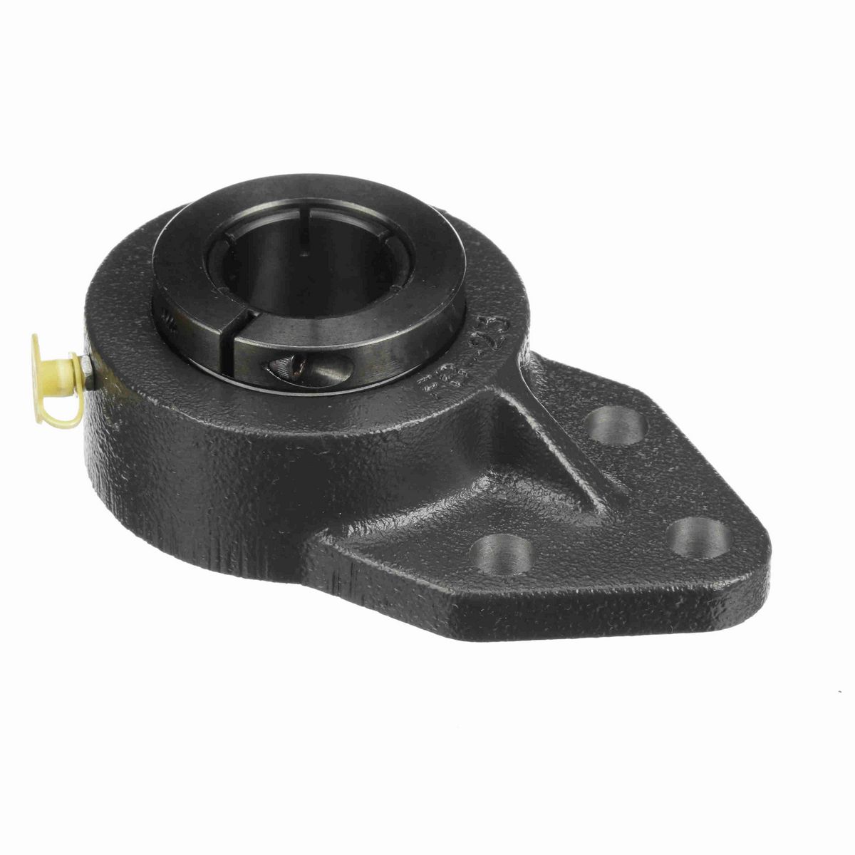 Sealmaster Mounted Cast Iron Three Bolt Flange Bracket Ball Bearing - 52100 Bearing Steel, Black Oxided - Concentric Lock - FB-23T