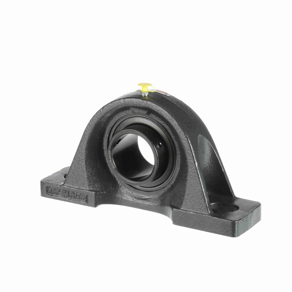 Sealmaster Mounted Cast Iron Two Bolt Pillow Block Ball Bearing - 52100 Bearing Steel, Black Oxided - Setscrew Lock - SP-40