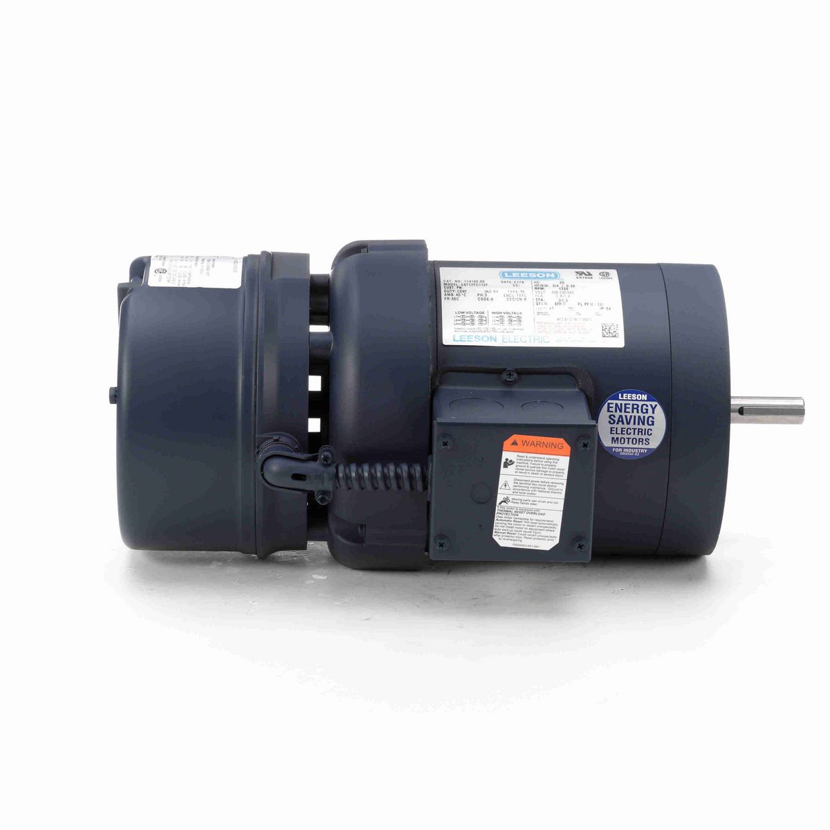 LEESON Brake Motor, 0.75 HP, 3 Ph, 60 Hz, 230/460 V, 1800 RPM, 56C Frame, TEFC - 114160.00