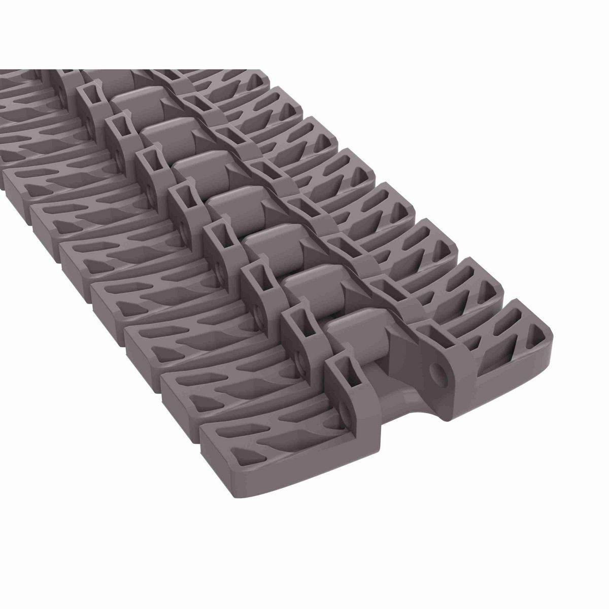 Rexnord 1055 FTM Side-flexing Solid Top, Material: Brown High Performance, Width: 4.5in, Pitch: 1in - 749.43.421