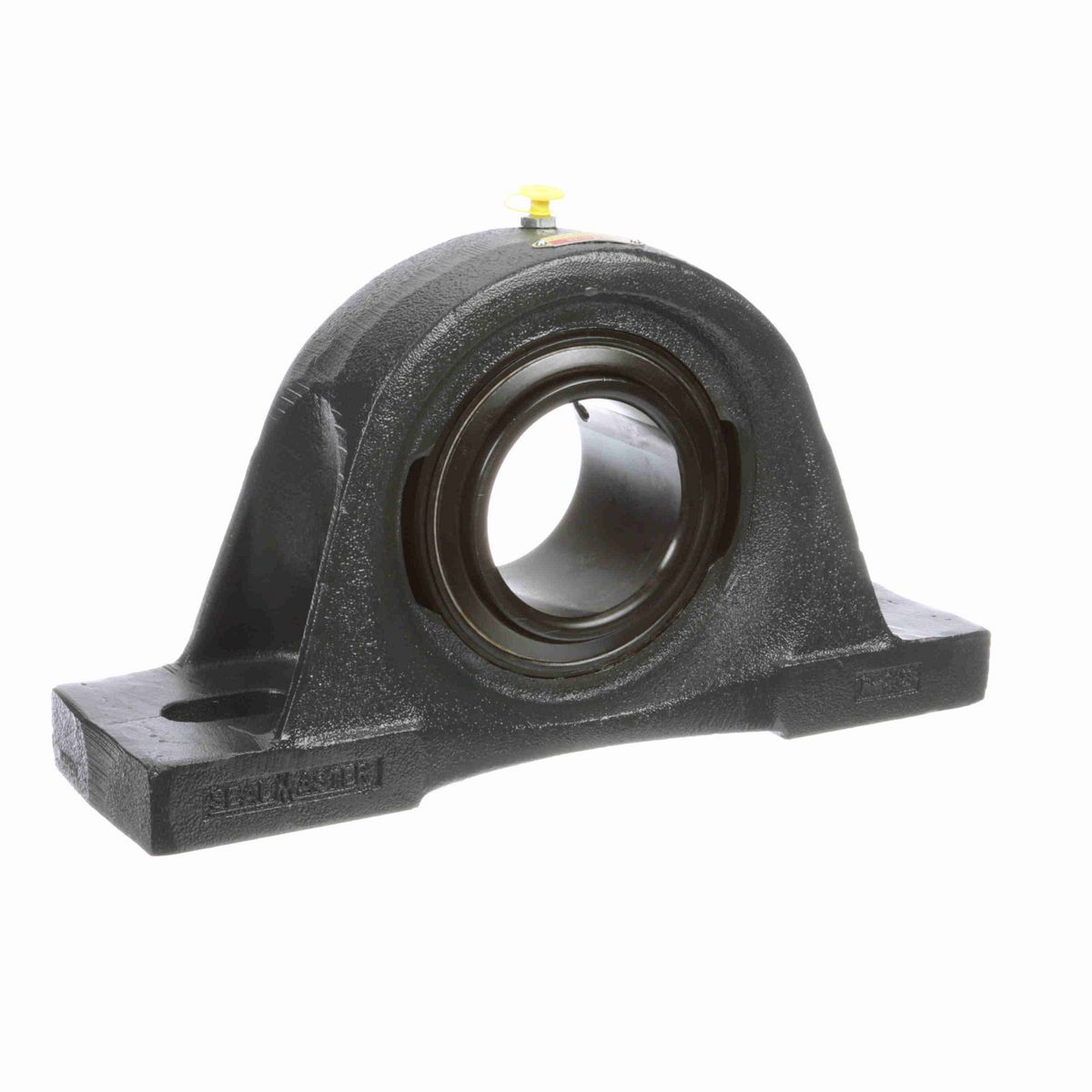 Sealmaster Mounted Cast Iron Two Bolt Pillow Block Ball Bearing - 52100 Bearing Steel, Black Oxided - Setscrew Lock - SP-55