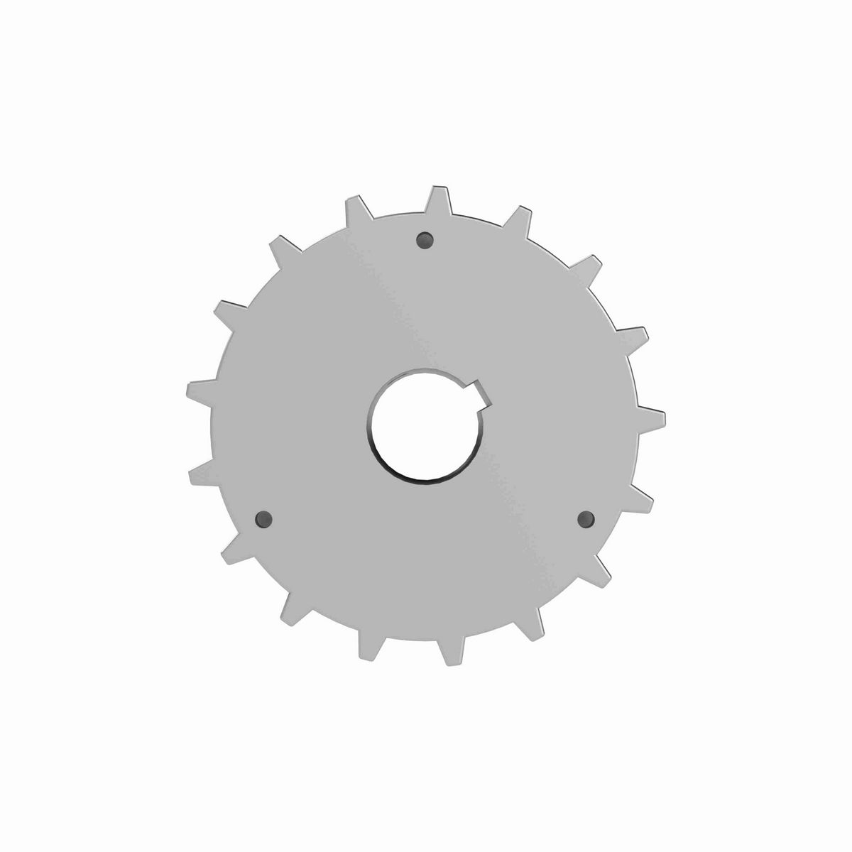 Rexnord 820 Series Solid One Piece Cast Iron Sprocket with 17 Teeth and a 1in Round Shaft-Ready Bore with Keyway & Setscrew - 401-195-13
