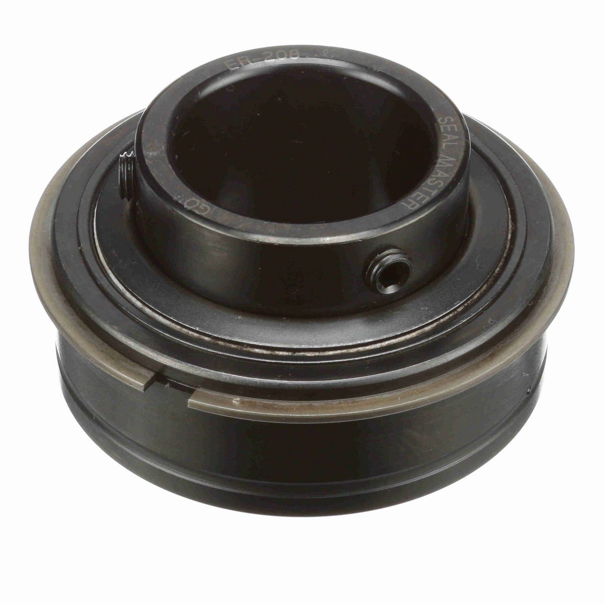 Sealmaster Mounted Insert Only Ball Bearing - 52100 Bearing Steel, Black Oxided - Setscrew Lock - ER-208
