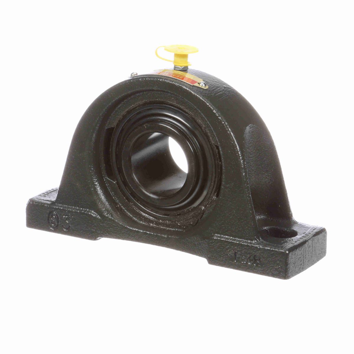 Sealmaster Mounted Cast Iron Two Bolt Pillow Block Ball Bearing - 52100 Bearing Steel, Black Oxided - Setscrew Lock - NP-22C