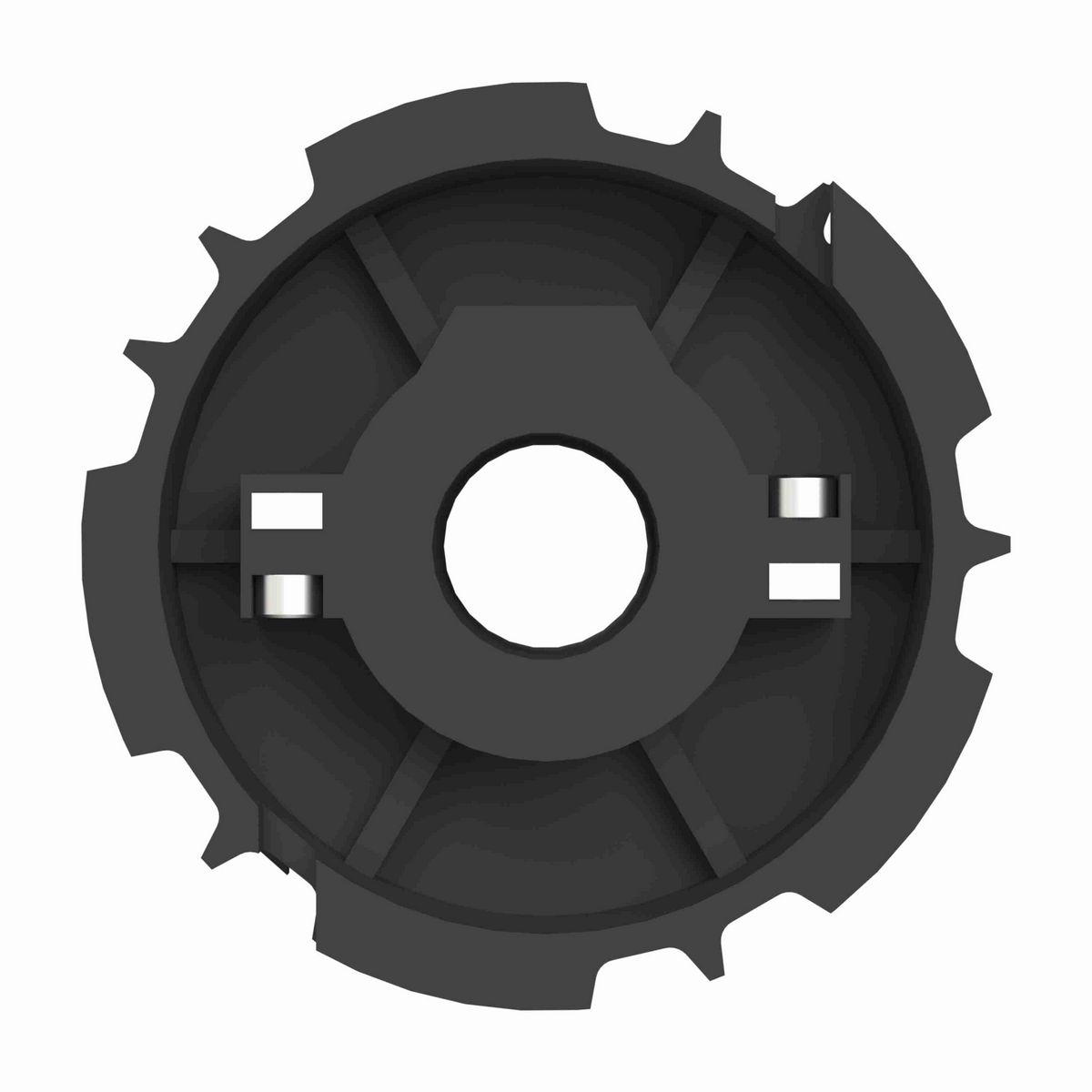 Rexnord 815 Series Split Molded Nylon Sprocket with 21 Teeth and 1-1/4in Round Idler Bore - 614-28-12