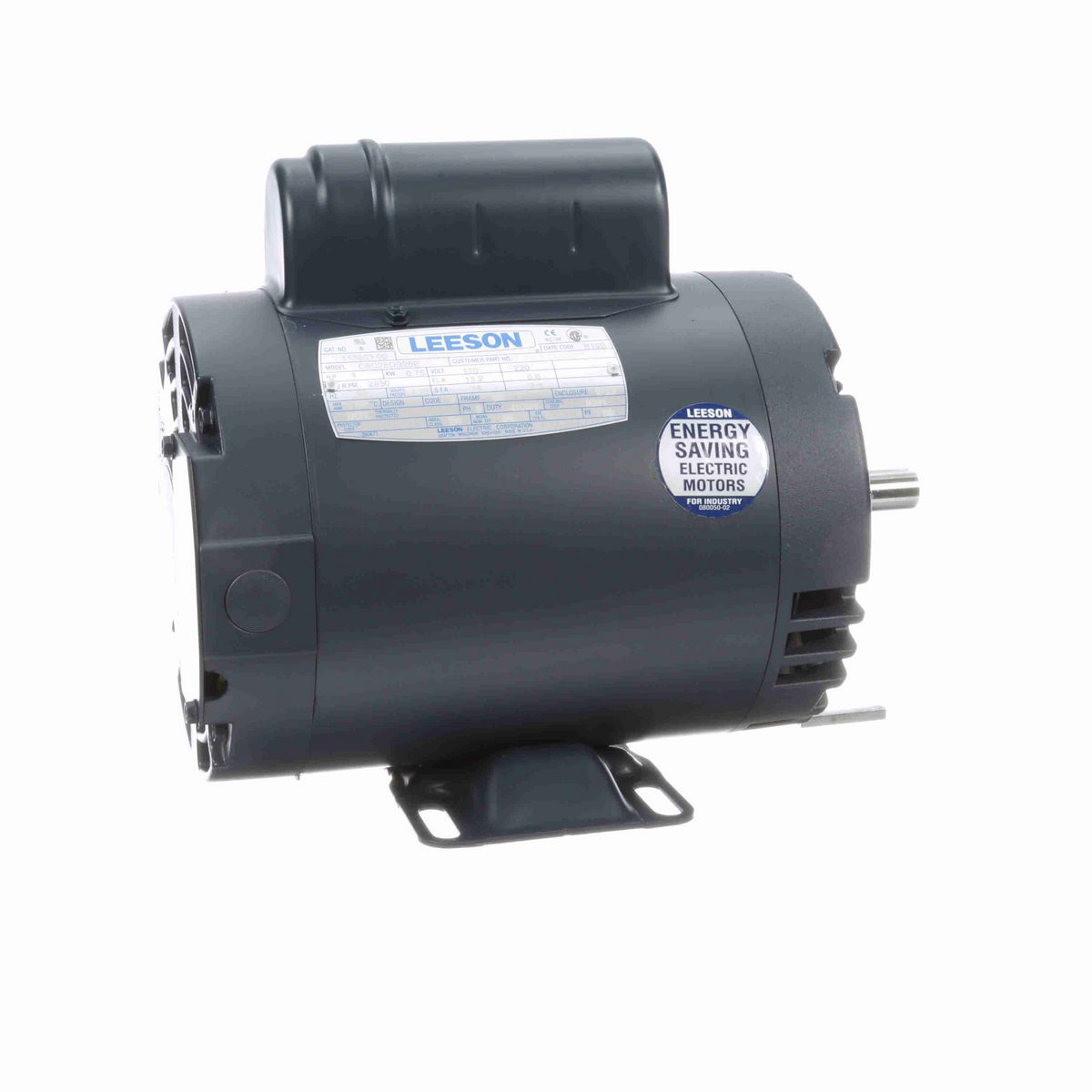 LEESON Special Voltage Motor, 1 HP, 1 Ph, 50 Hz, 110/220 V, 3000 RPM, 56 Frame, DP - 113903.00
