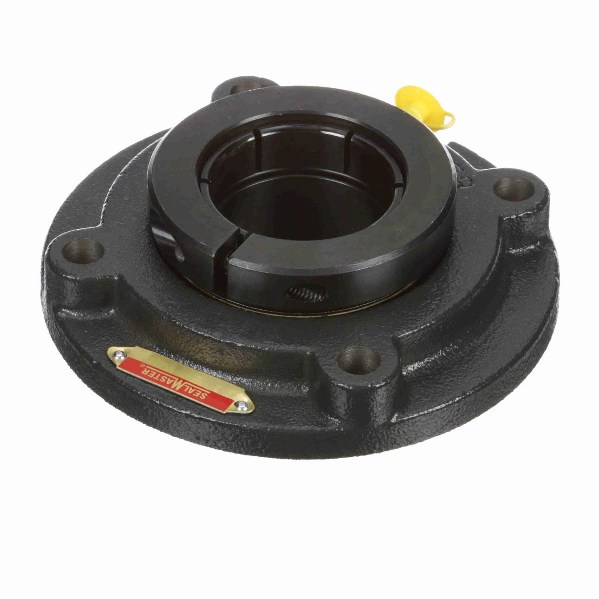 Sealmaster Mounted Cast Iron Flange Cartridge Ball Bearing - 52100 Bearing Steel, Black Oxided - Concentric Lock - SFC-36T
