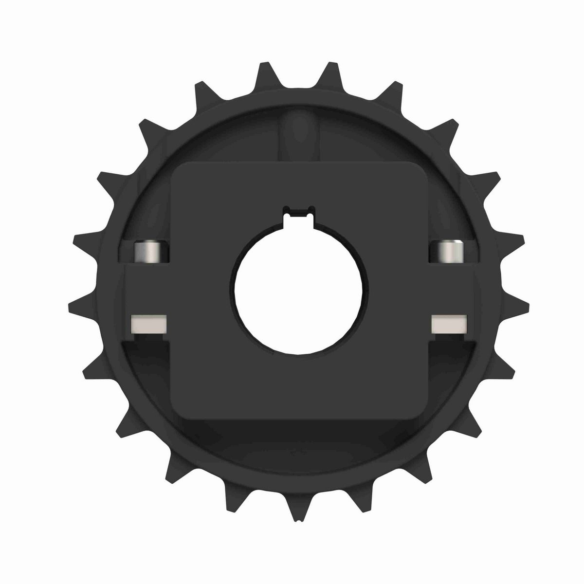 Rexnord 8500 Series Split Molded Nylon Sprocket with 21 Teeth and 30mm Round Shaft-Ready Bore with Keyway - 614-239-2