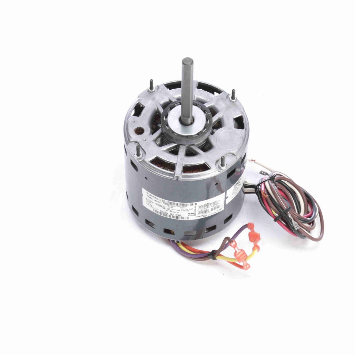 Genteq Fan and Blower Motor, 1/2 HP, 1 Ph, 60/50 Hz, 115 V, 1075 RPM, 2 Speed, 48 Frame, OPAO - 3387