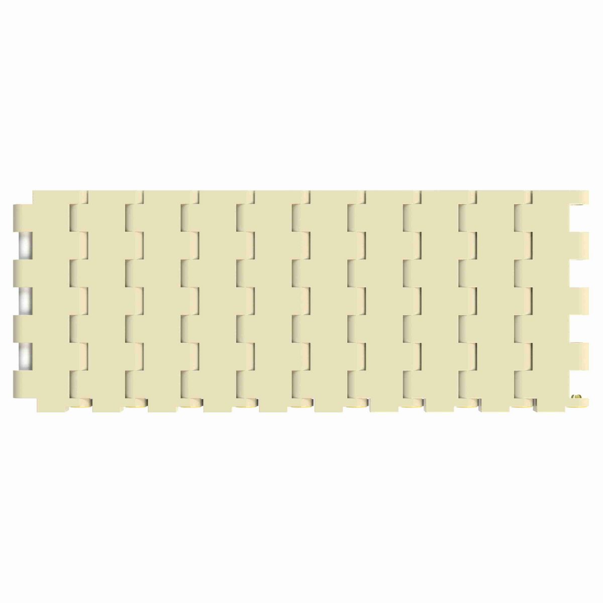 Rexnord 5935 Straight Running Solid Top, Material: Beige High Temperature, Width: 3in, Pitch: 0.75in - 10468046