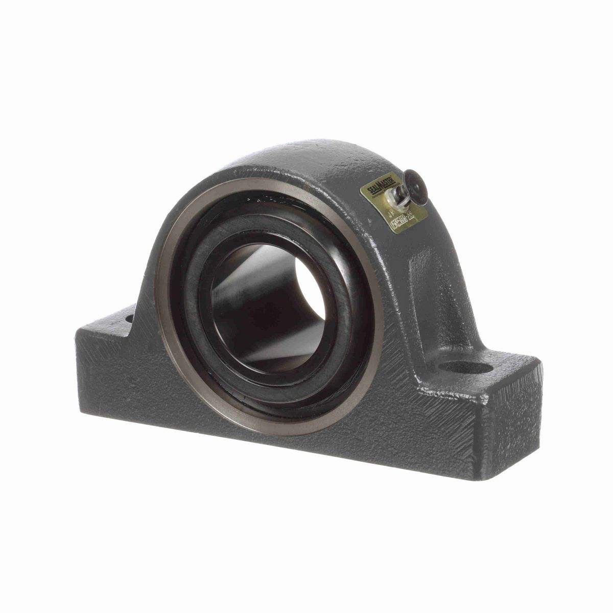 Sealmaster Mounted Cast Iron Two Bolt Pillow Block Spherical Roller - 52100 Bearing Steel, Black Oxided - Collar Mount Lock - USRB5000-208