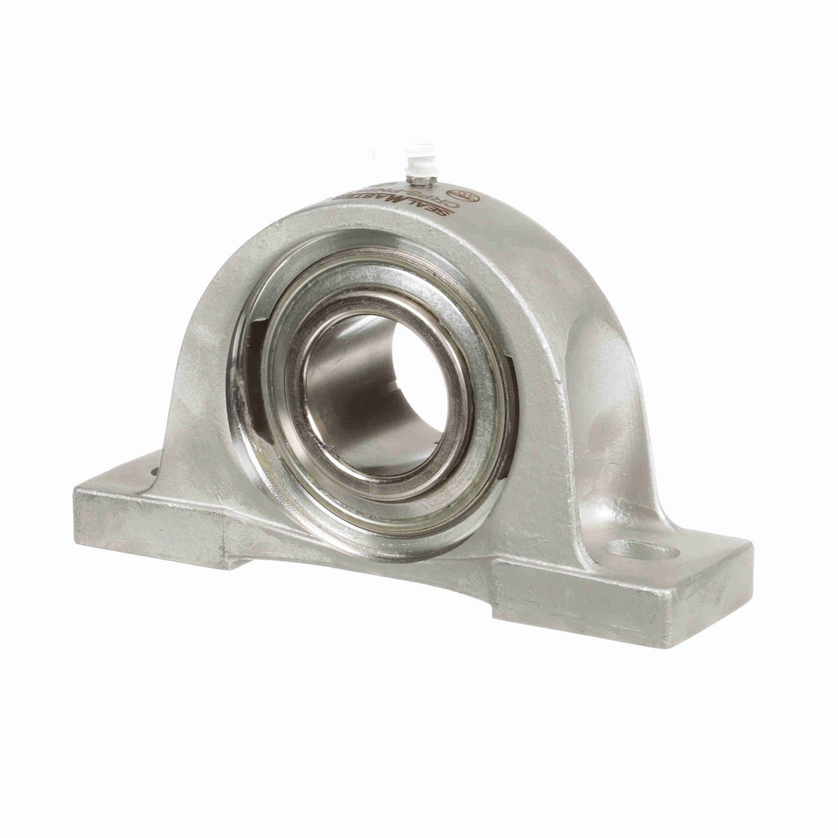 Sealmaster Mounted Stainless Steel Two Bolt Pillow Block Ball Bearing - 52100 Bearing Steel, Phosphorus Nickel Coated - Concentric Lock - Corrosion Resistant - CRPS-PN28T