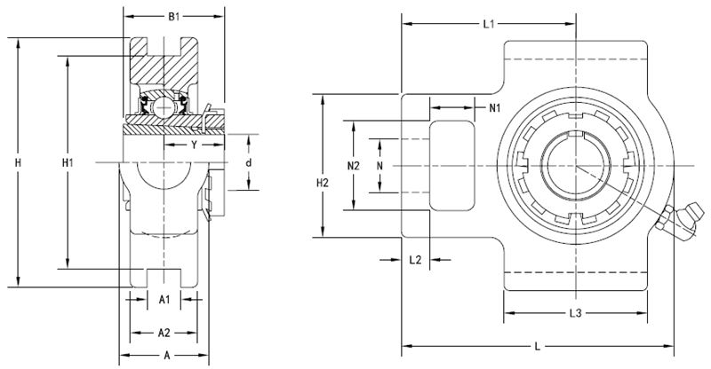 Bearing Unit - Adapter Sleeve UKT213 - H2313, UKT 200 Take-Up Mounted Bearings - Adapter Sleeve Locking