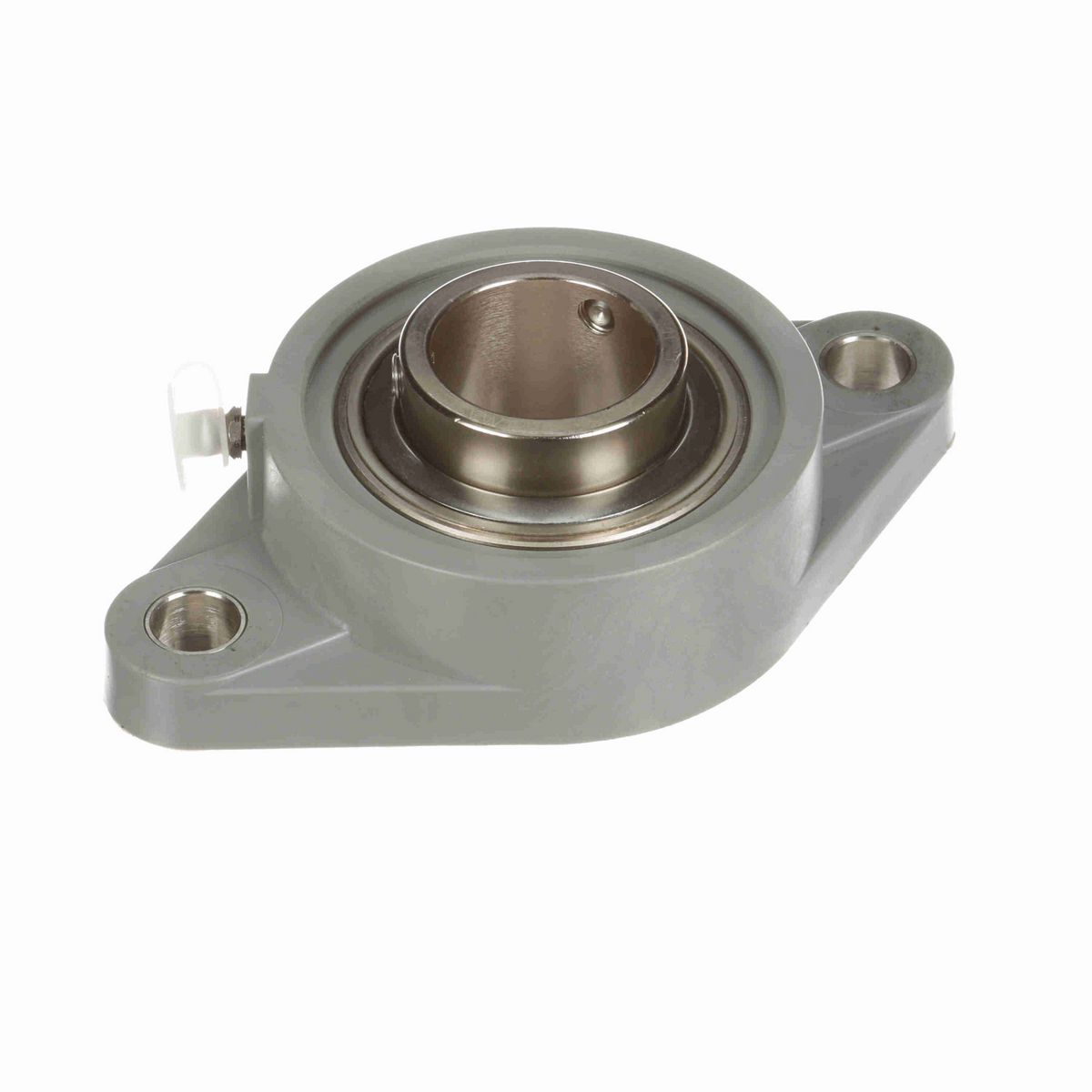 Sealmaster Mounted Composite Two Bolt Flange Ball Bearing - 52100 Bearing Steel, Phosphorus Nickel Coated - Setscrew Lock - Corrosion Resistant - CRFTC-PN23
