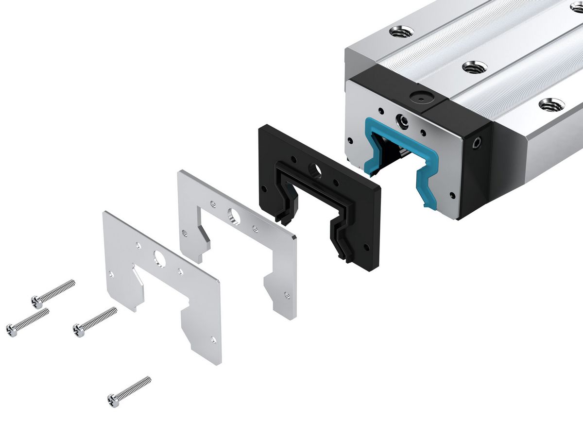 Комплект уплотнений и накладок FKM для роликовых рельсовых систем Bosch Rexroth 65 - VITON - BLECHAB. [R181060570]