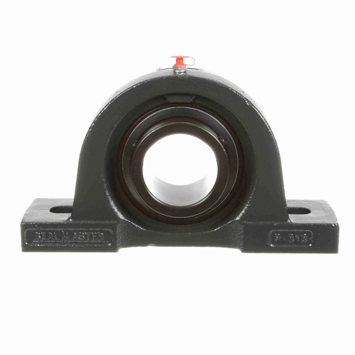 Sealmaster Mounted Cast Iron Two Bolt Pillow Block Ball Bearing - 52100 Bearing Steel, Black Oxided - Setscrew Lock - High Temperature - MP-47 HT