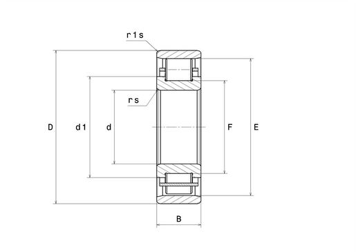Однорядный цилиндрический роликоподшипник NTN N321