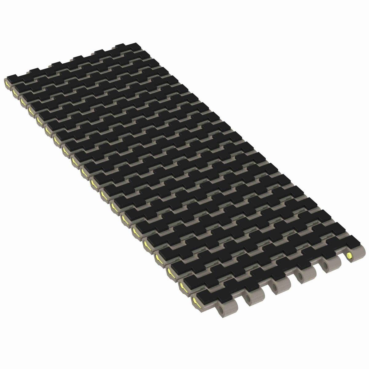 Rexnord 1505 RubberTop® Straight Running RubberTop®, Material: Grey Tough Composite, Width: 4.5in, Pitch: 15mm - TCF1505-4.5
