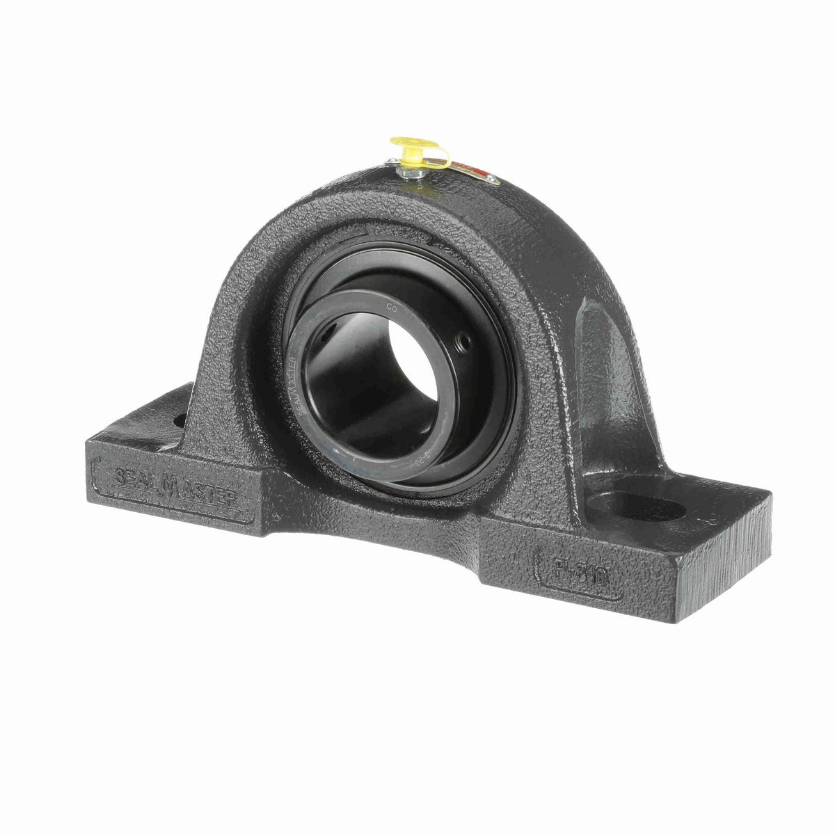 Sealmaster Mounted Cast Iron Two Bolt Pillow Block Ball Bearing - 52100 Bearing Steel, Black Oxided - Setscrew Lock - MP-35