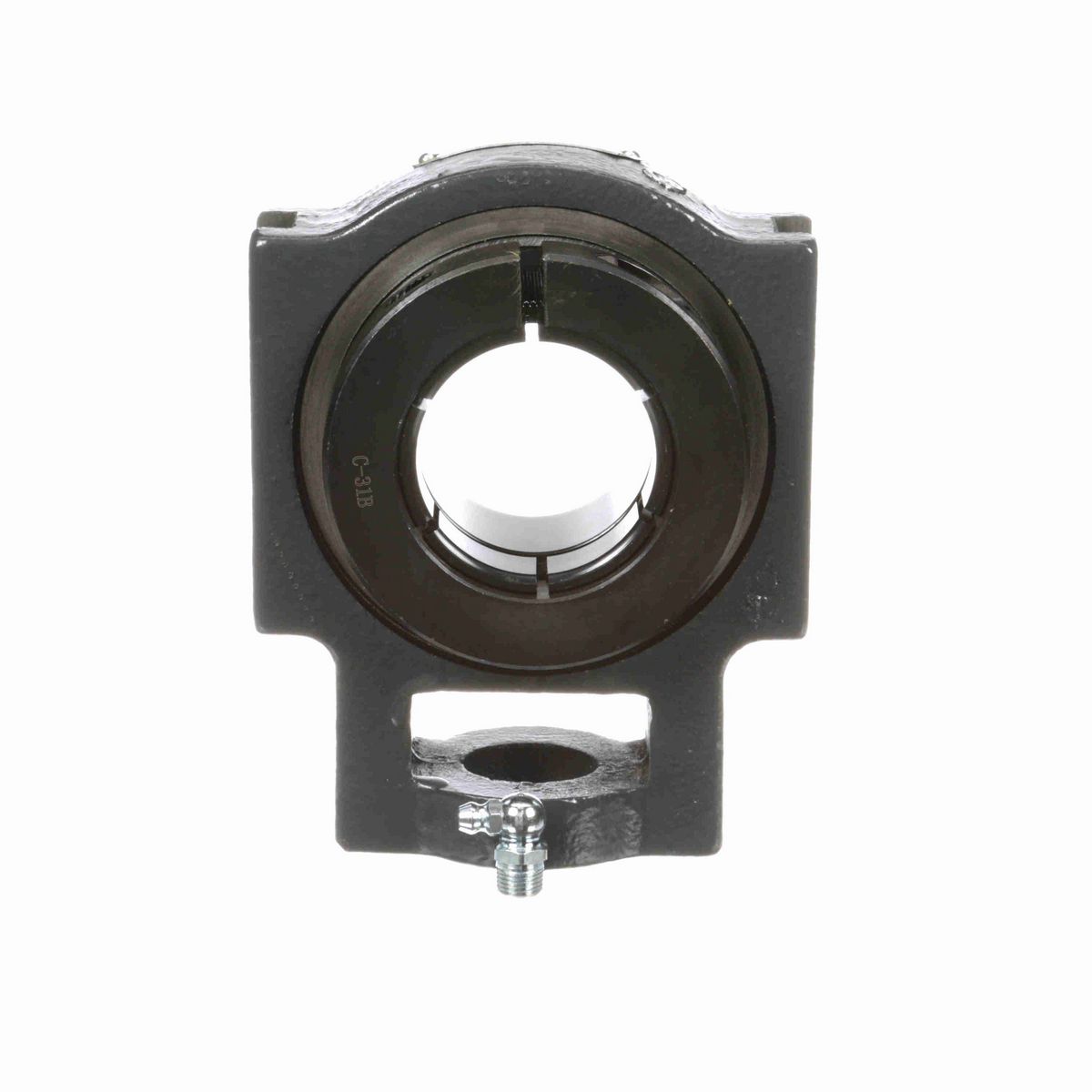 Sealmaster Mounted Cast Iron Wide Slot Take Up Housing & Frame Assembly Ball Bearing - 52100 Bearing Steel, Black Oxided - Concentric Lock - STMH-31T