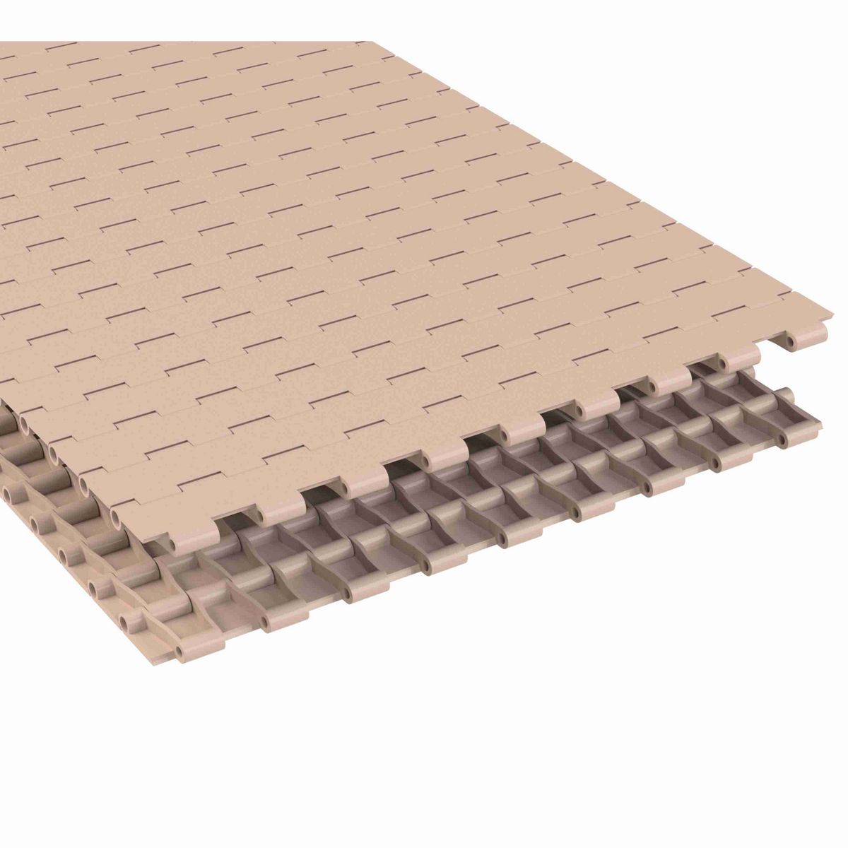 Rexnord 4705 Straight Running Solid Top, Material: Tan Low Friction, Width: 6in, Pitch: 1.5in - LF4705-6