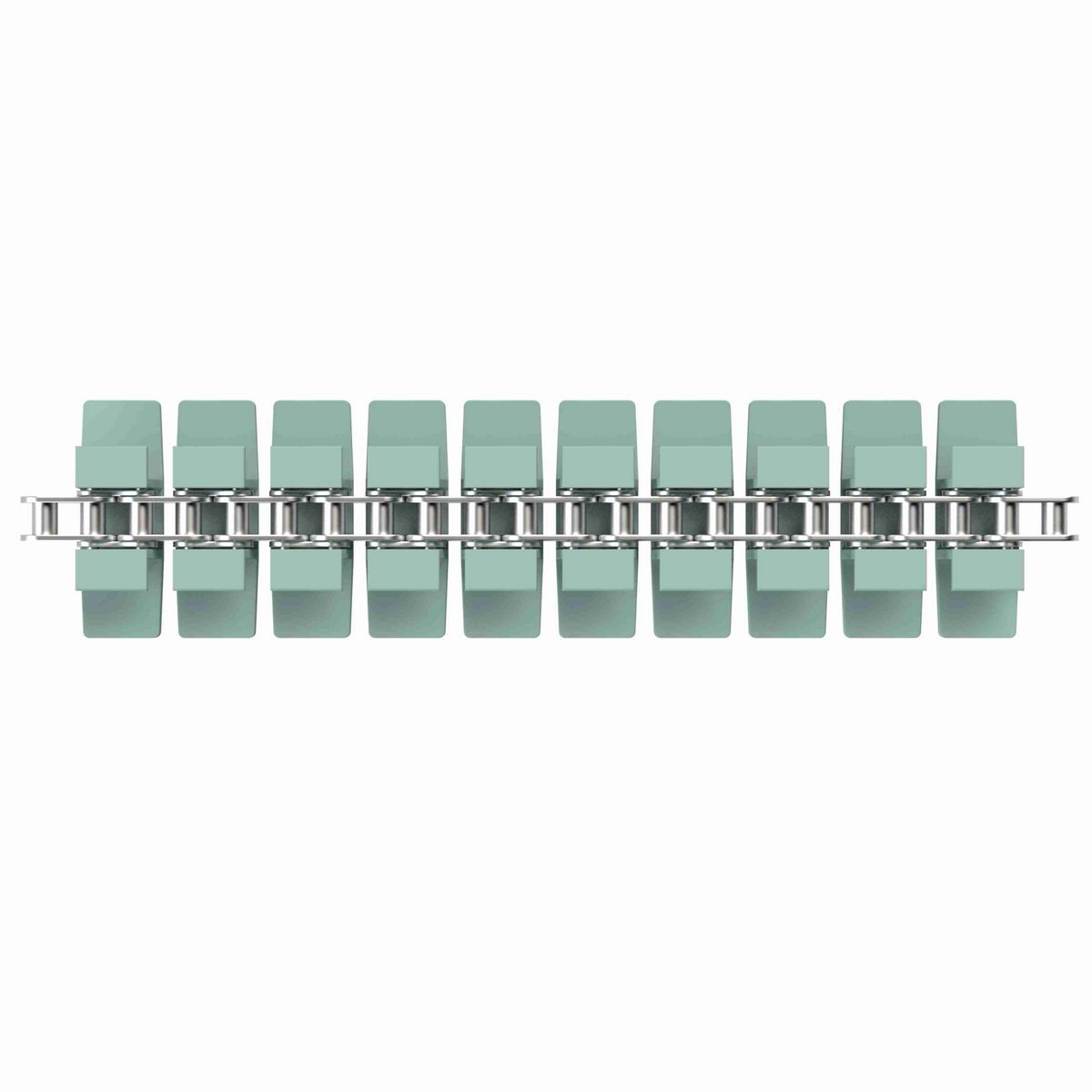 Rexnord 1873TAB SideGrip™ Side-flexing, Material: Heat Stabilized (Green), Width: 3.75in, Pitch: 1.5in - 81426451