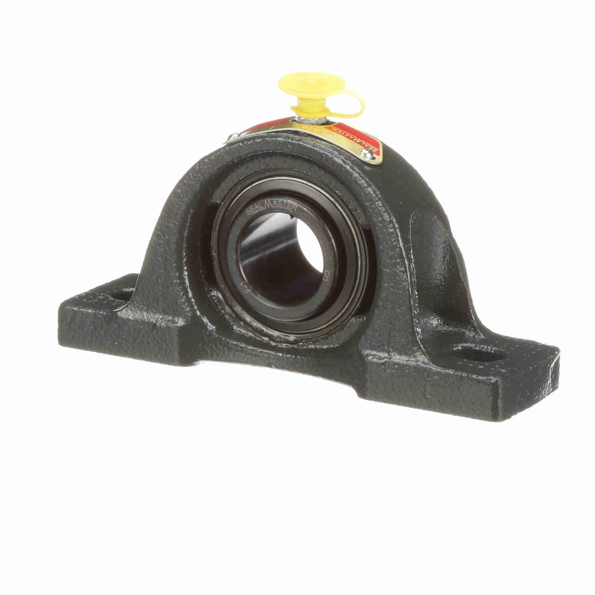 Sealmaster Mounted Cast Iron Two Bolt Low Base Pillow Block Ball Bearing - 52100 Bearing Steel, Black Oxided - Setscrew Lock - NPL-16