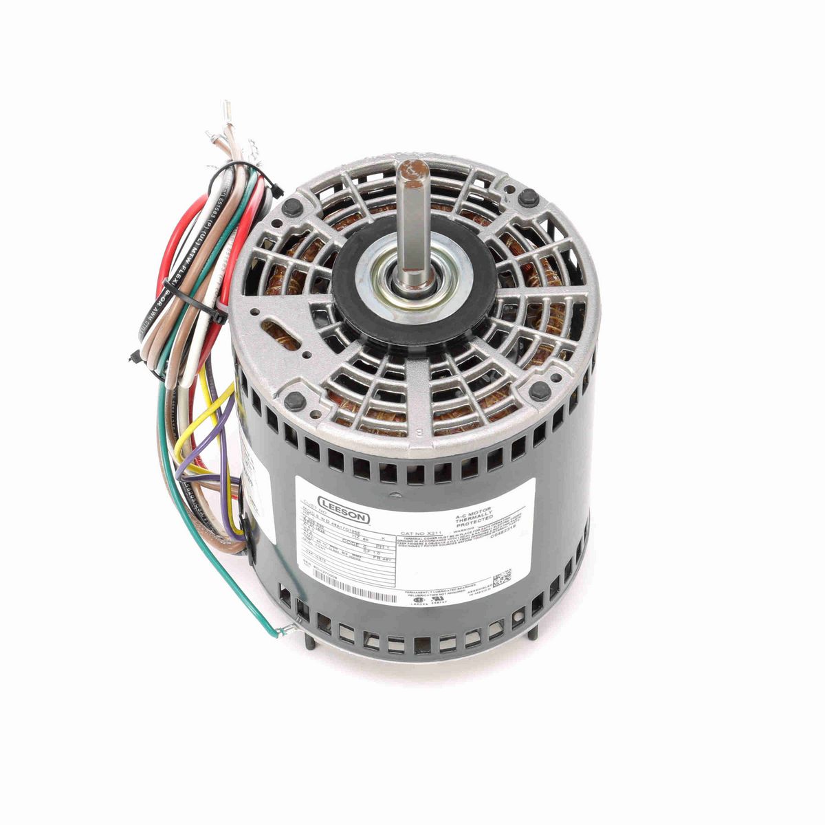 LEESON Fan and Blower Motor, 1 HP, 1 Ph, 60 Hz, 208-230 V, 1800 RPM, 48Y Frame, OPEN - X211