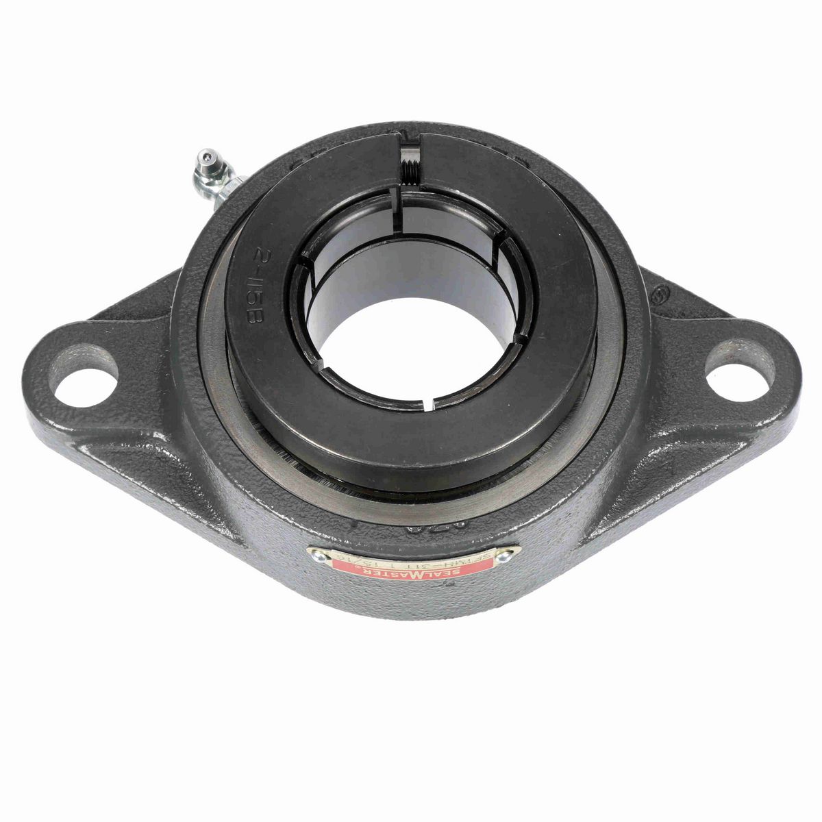 Sealmaster Mounted Cast Iron Two Bolt Flange Ball Bearing - 52100 Bearing Steel, Black Oxided - Concentric Lock - SFTMH-31T CSK